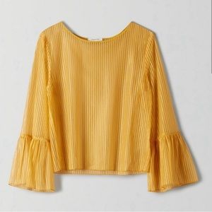 Aritzia Humbert Blouse - Yellow